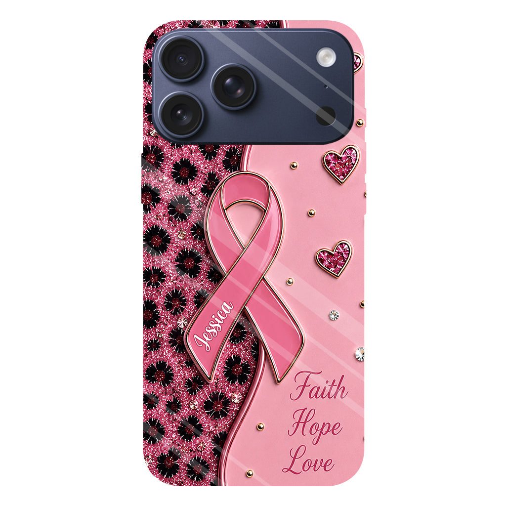 Pink Ribbon - Personalized Breast Cancer Awareness Full Print Phone Case