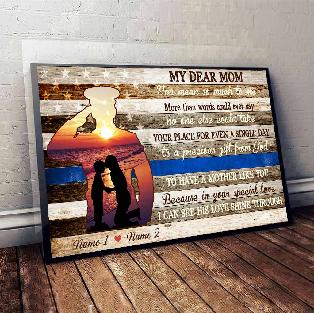 Meine liebe Mama – Personalisiertes Muttertagsposter für Polizistinnen