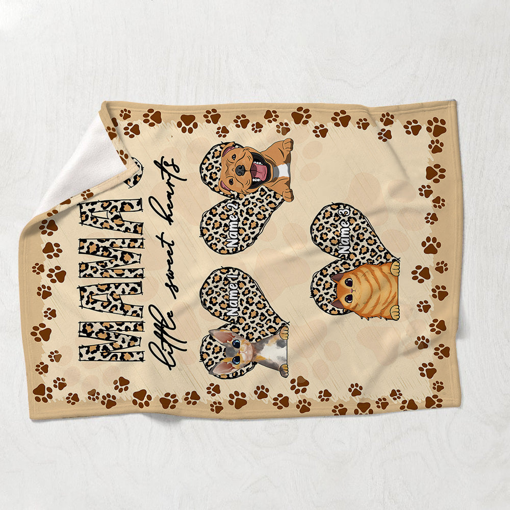 Mamas kleine Lieblinge – Personalisierte Hundedecke zum Muttertag