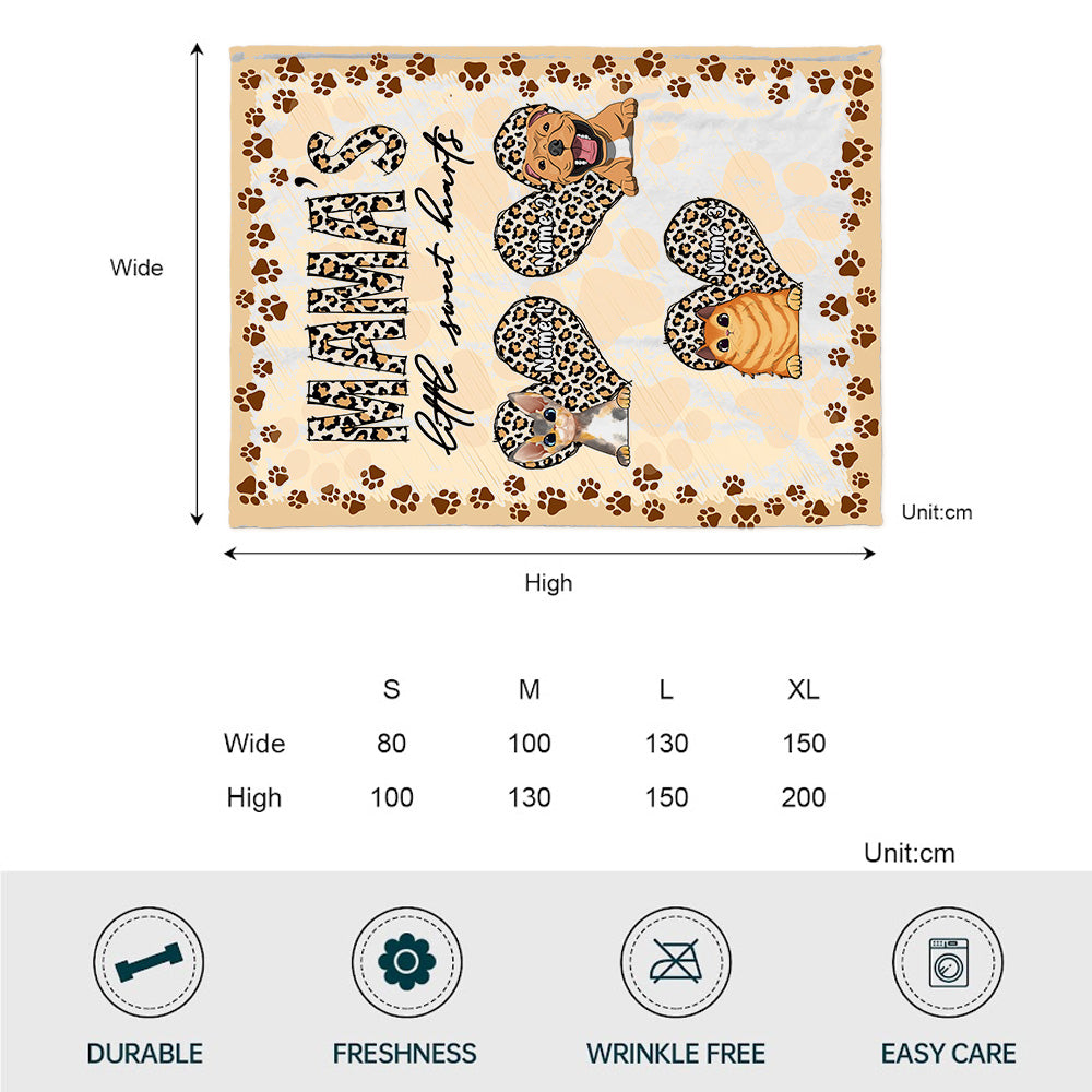 Mamas kleine Lieblinge – Personalisierte Hundedecke zum Muttertag