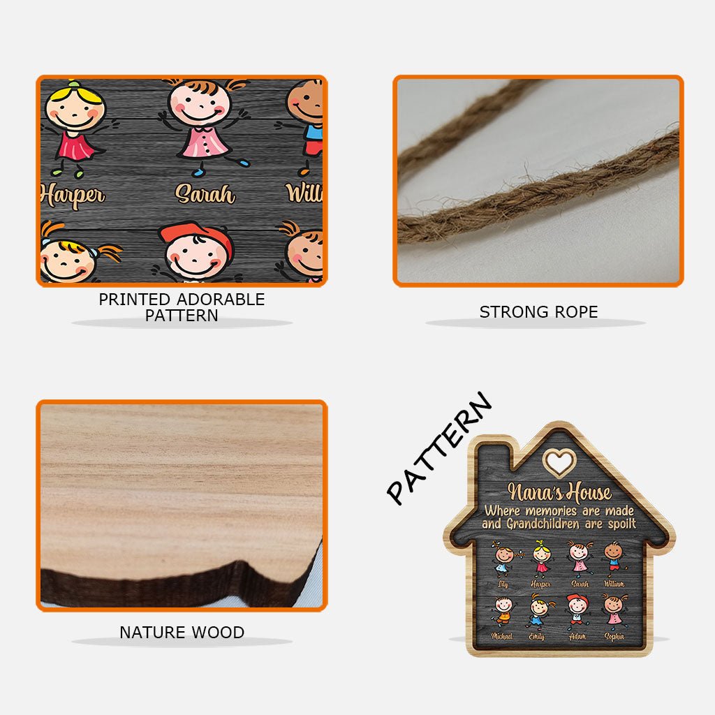 Omas Haus – Personalisiertes Muttertags-Holzschild für Oma