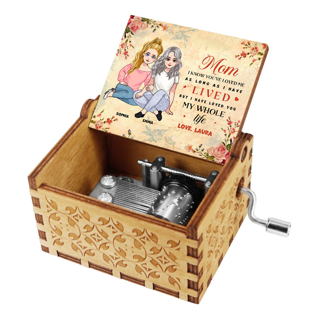 I've Love You My Whole Life - Personalized Mother's Day Mother Hand Crank Music Box