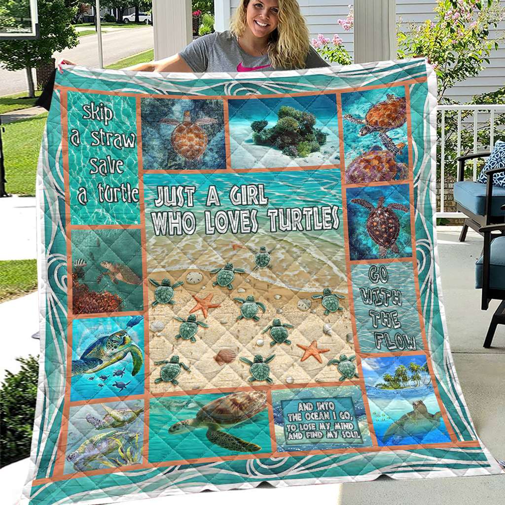 Quilt „Just A Girl Who Love Turtles“ zur Sensibilisierung für Autismus 0622