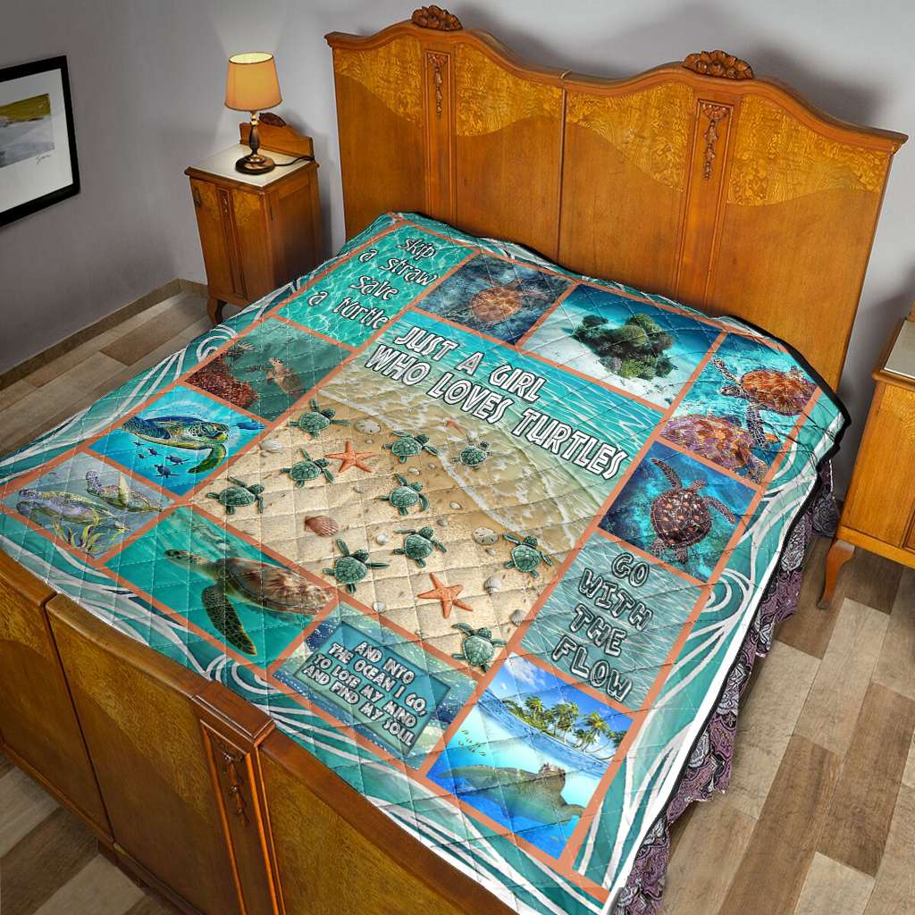 Quilt „Just A Girl Who Love Turtles“ zur Sensibilisierung für Autismus 0622