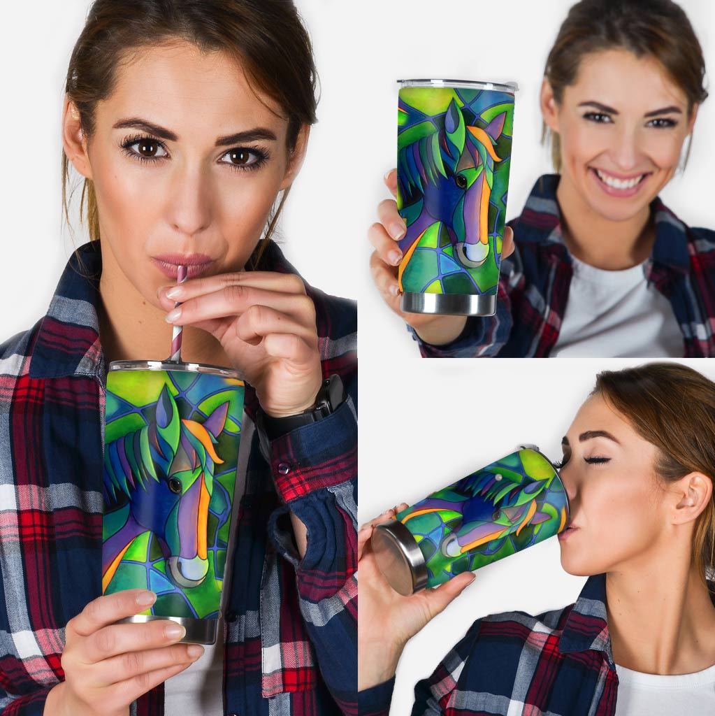 Buntes Pferd Pferde-Tumbler 0622