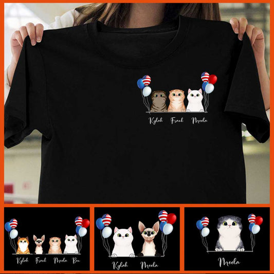 Das Leben ist schöner mit Katzen – Personalisiertes T-Shirt und Hoodie zum Unabhängigkeitstag