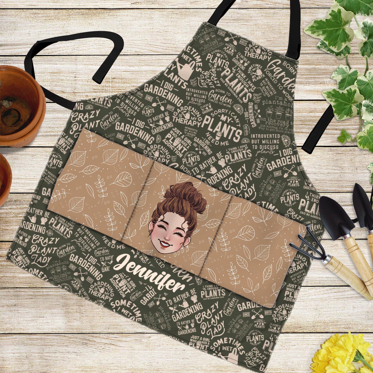 Ich gärtnere seit meiner Geburt – personalisierte Gartenschürze