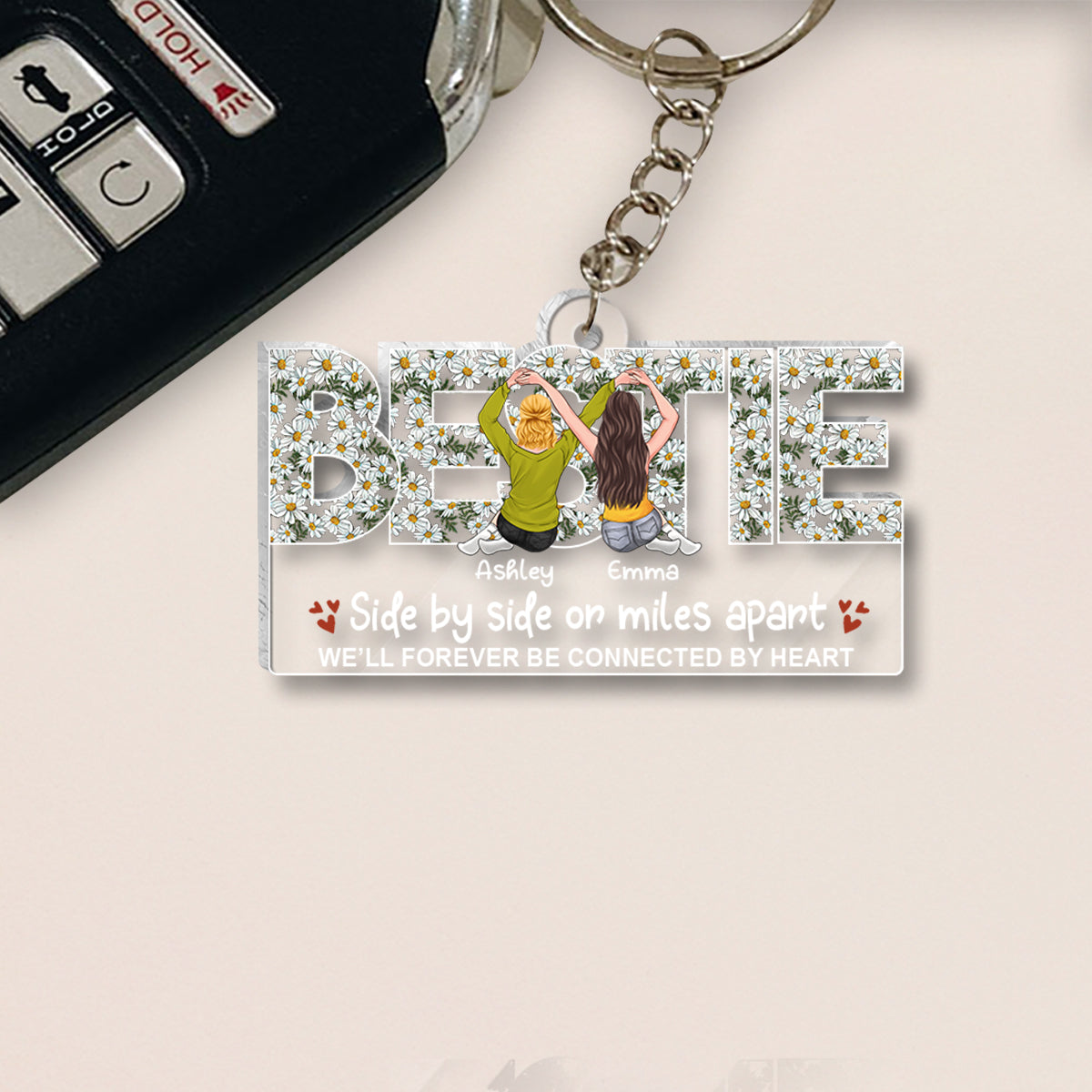 Bestie Forever - Personalized Bestie Transparent Keychain