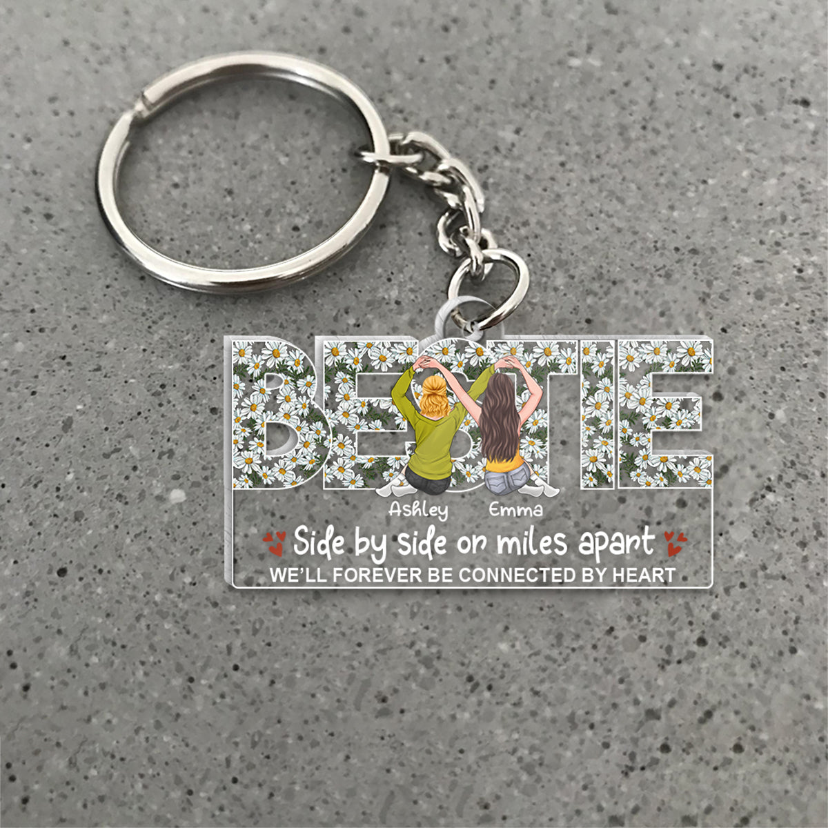 Bestie Forever - Personalized Bestie Transparent Keychain