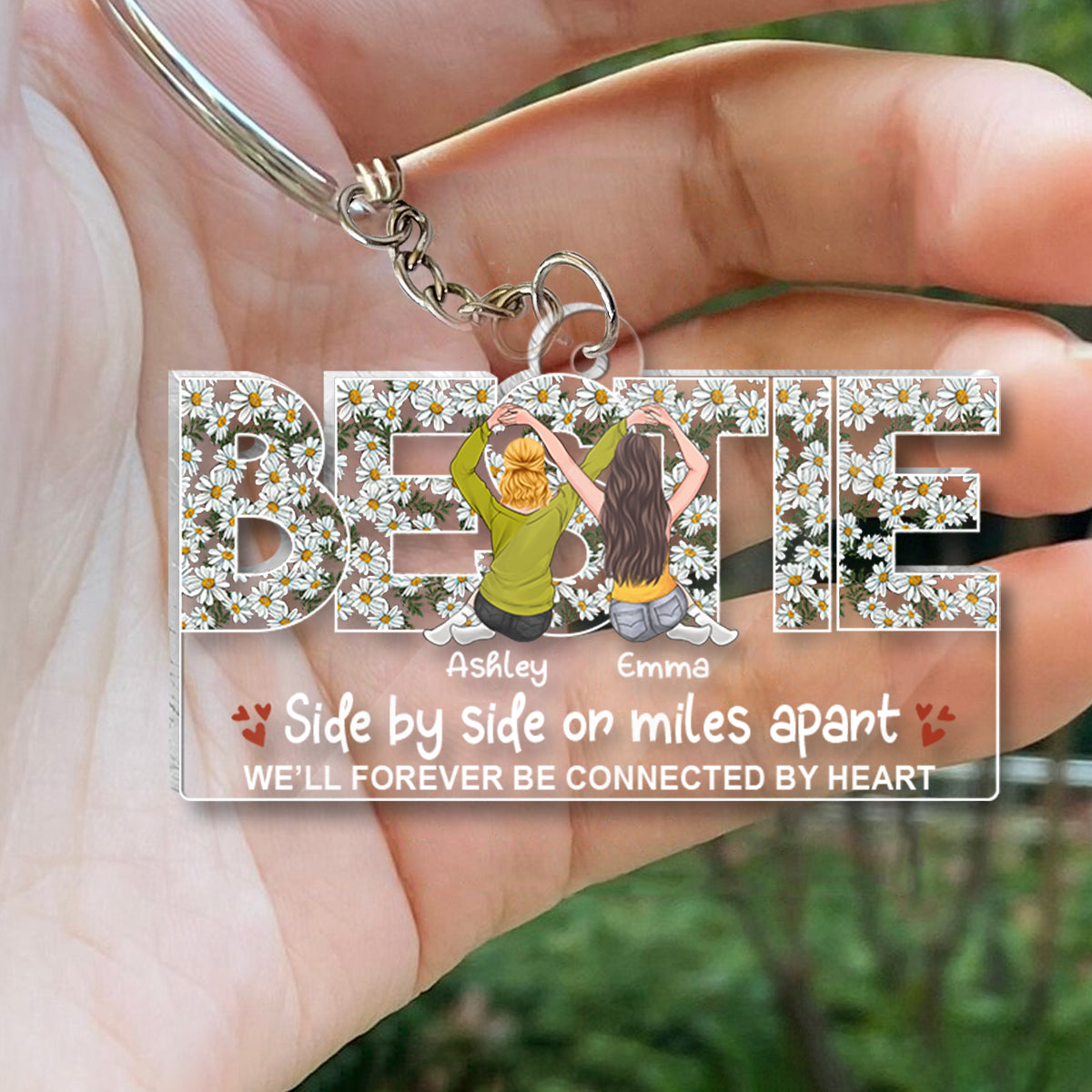 Bestie Forever - Personalized Bestie Transparent Keychain