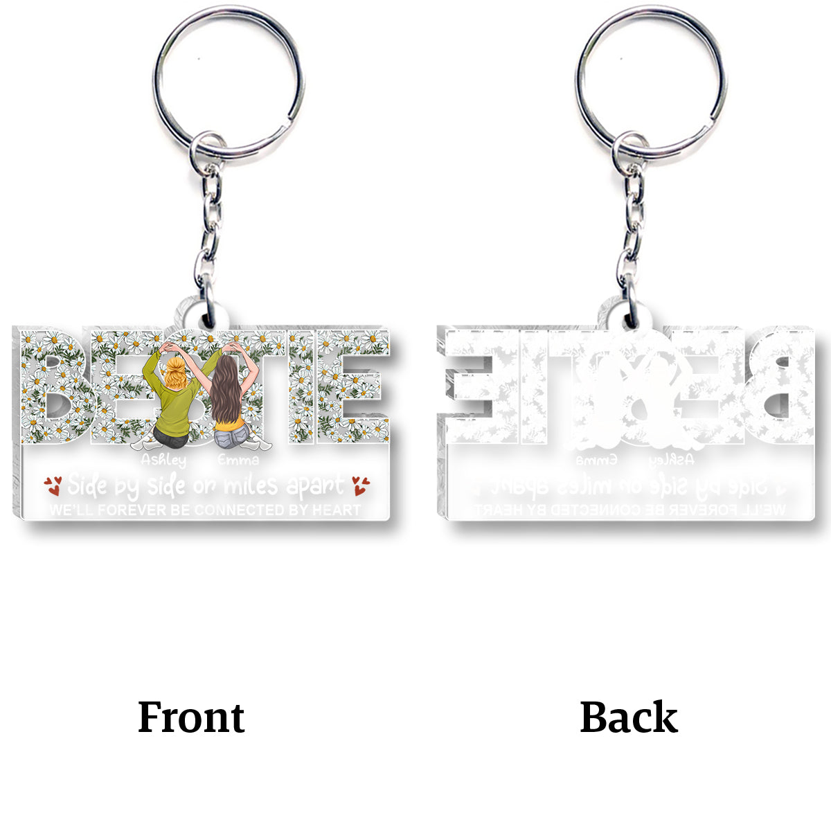 Bestie Forever - Personalized Bestie Transparent Keychain