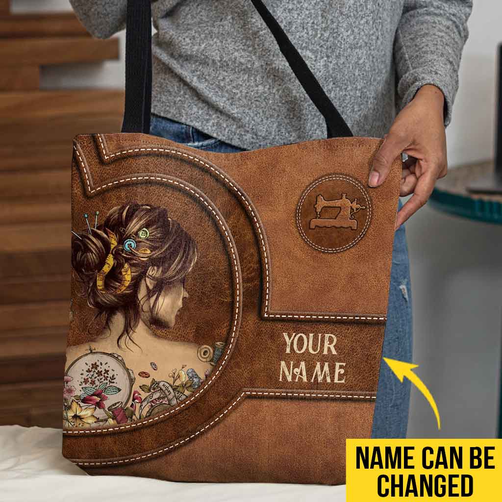 Personalisierte Tragetasche „Ich liebe Nähen“