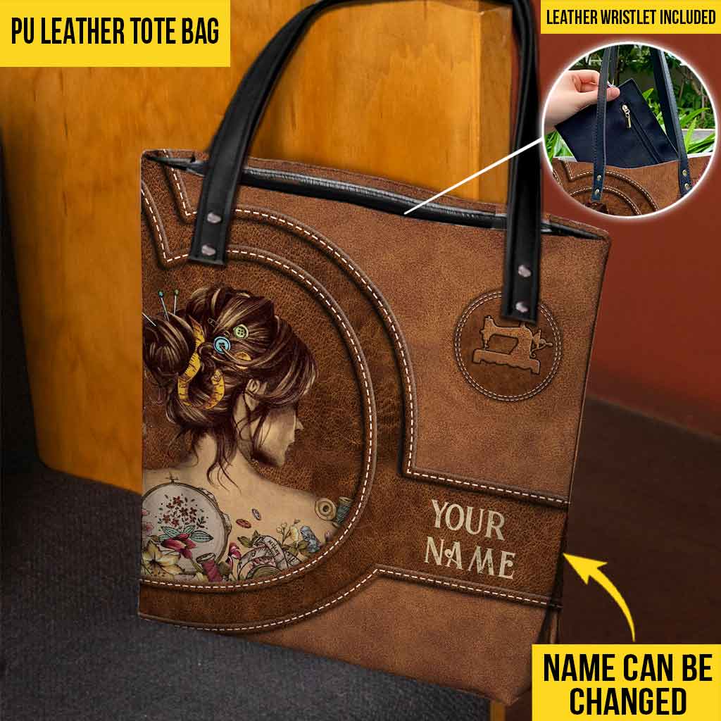 Personalisierte Tragetasche „Ich liebe Nähen“