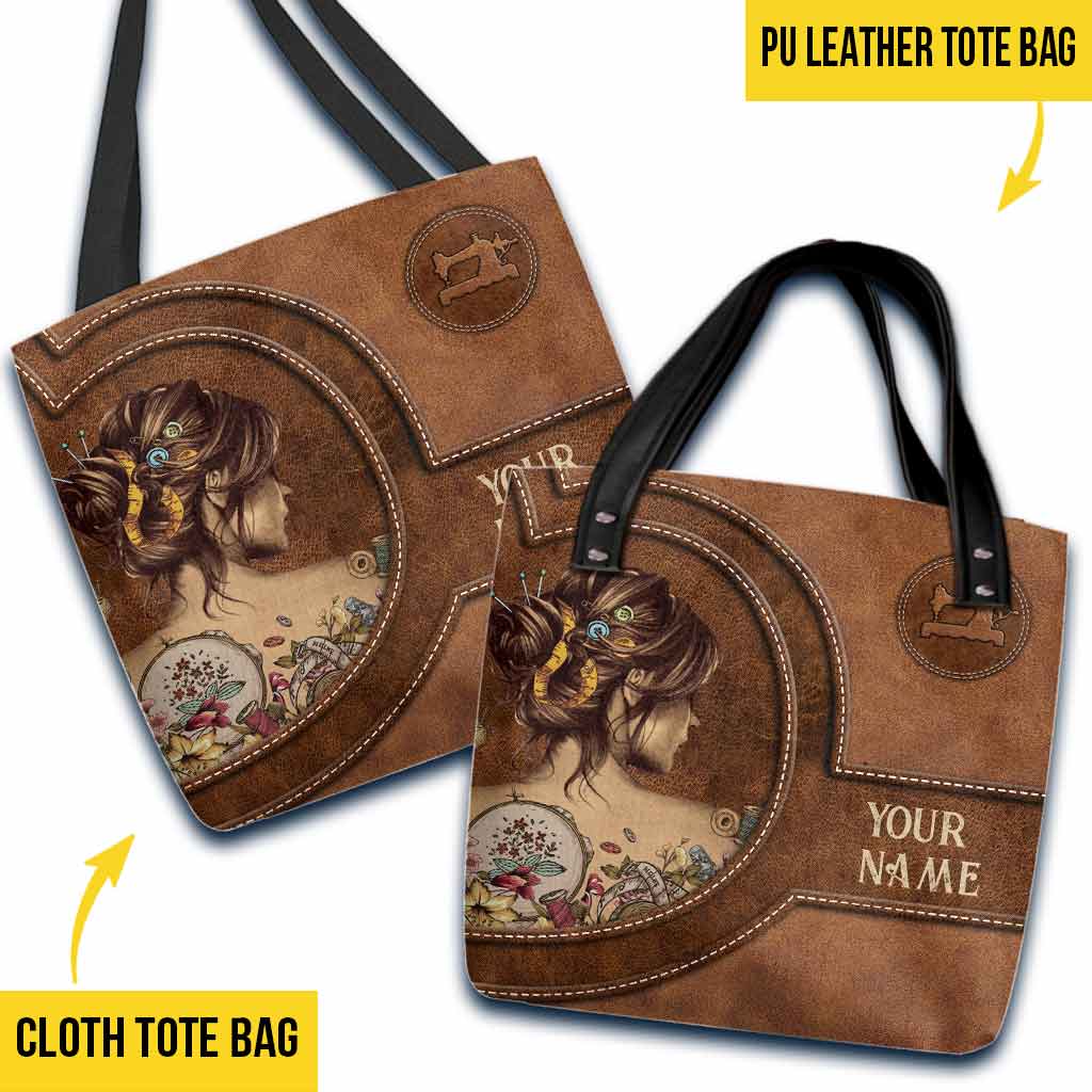 Personalisierte Tragetasche „Ich liebe Nähen“