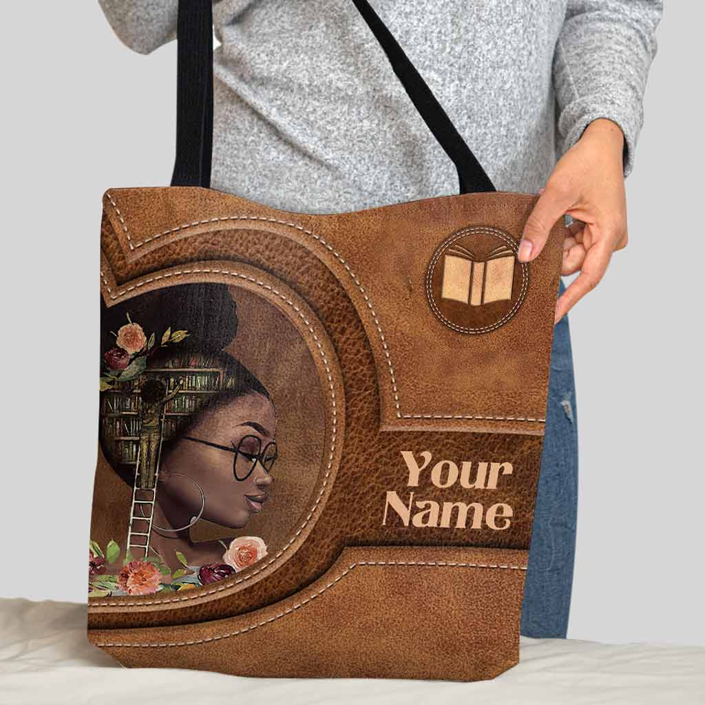 Book Girl African Girl Personalisierte Tragetasche 092021