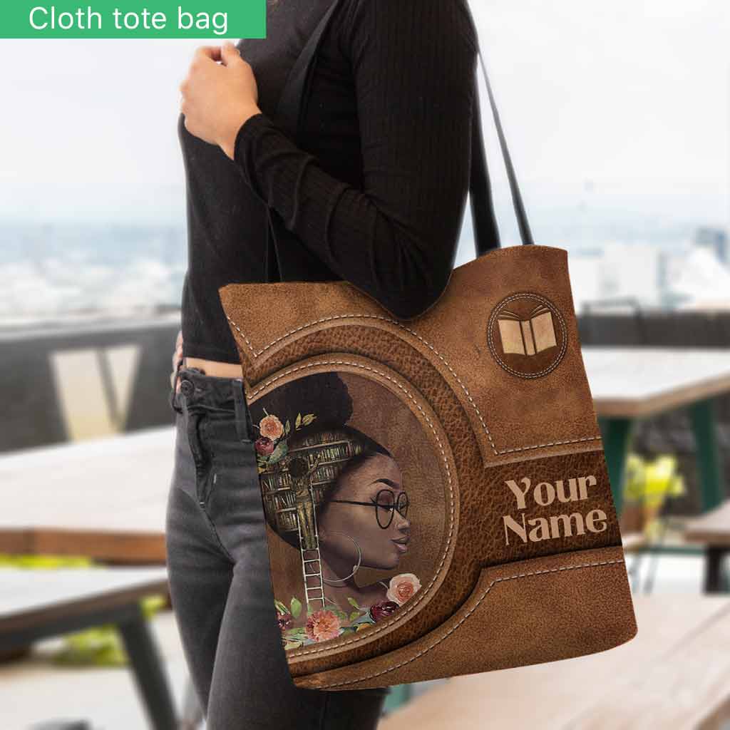 Book Girl African Girl Personalisierte Tragetasche 092021
