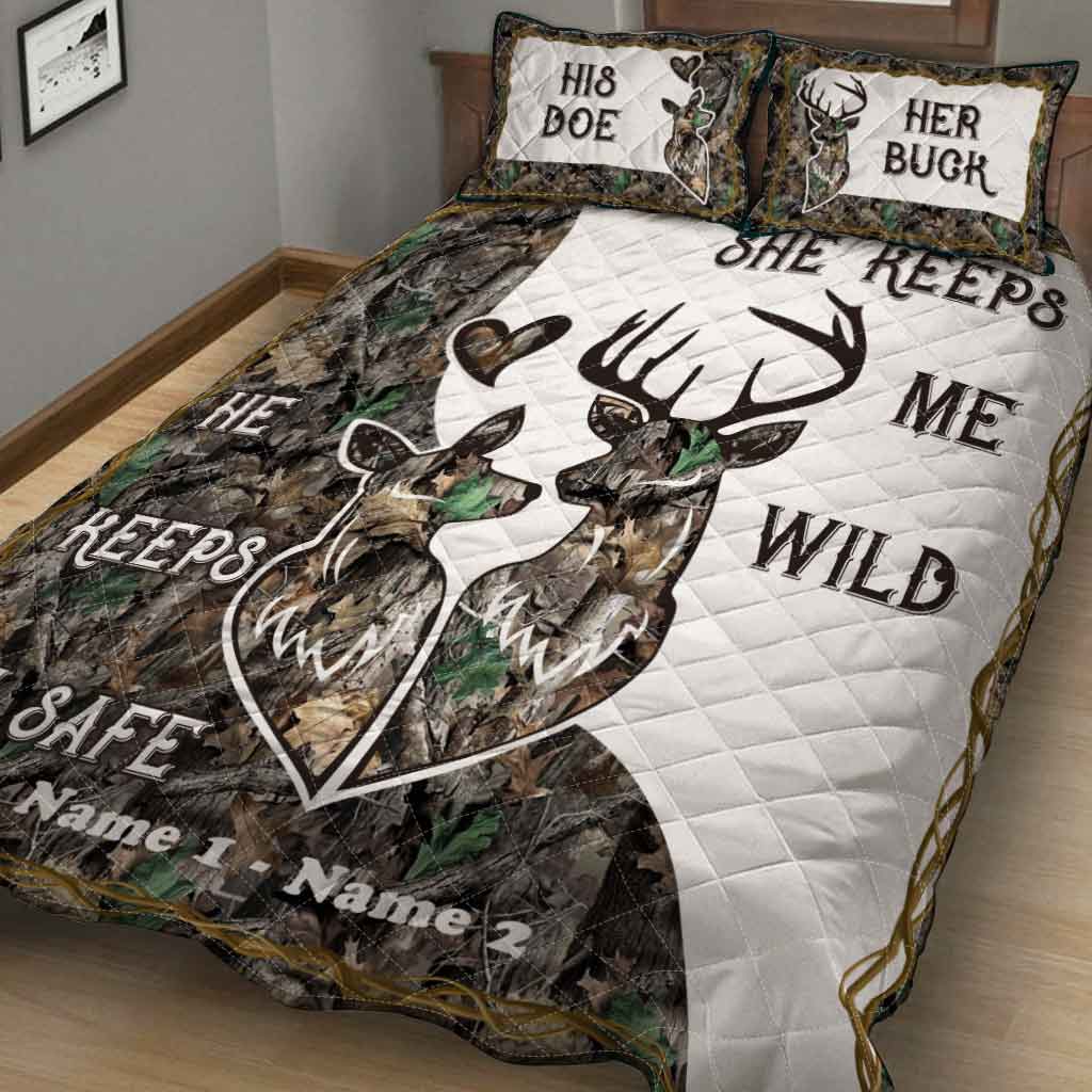 Personalisiertes Quilt-Set für Jägerpaare 1220