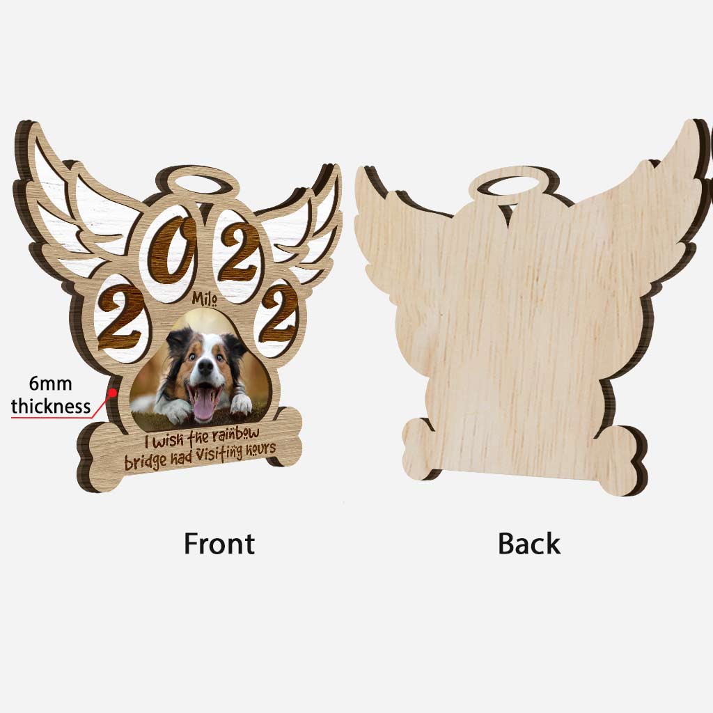 Du hast Pfotenabdrücke in meinem Herzen hinterlassen – Personalisierter Weihnachtsschmuck aus Holz in Hundeform