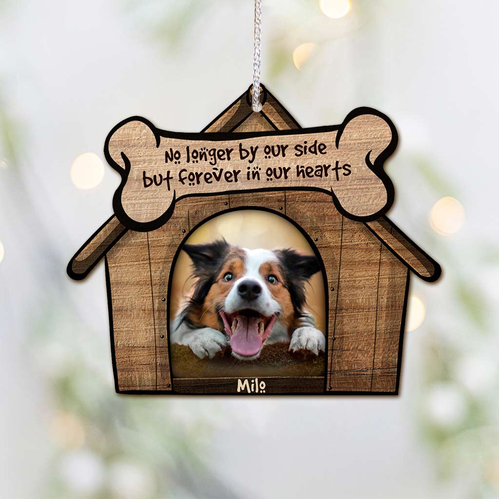 Ein Haus ist kein Zuhause – Personalisierter Weihnachtsschmuck in Hundeform (beidseitig bedruckt)