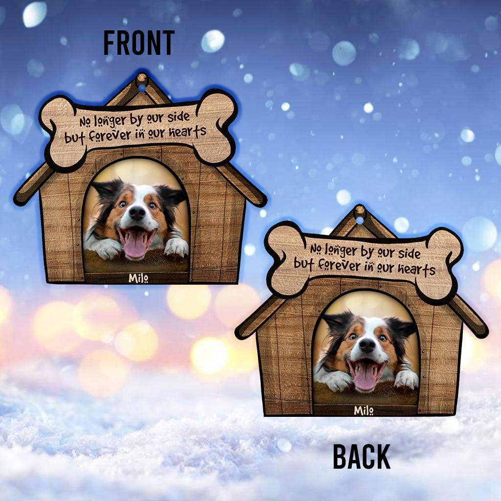 Ein Haus ist kein Zuhause – Personalisierter Weihnachtsschmuck in Hundeform (beidseitig bedruckt)