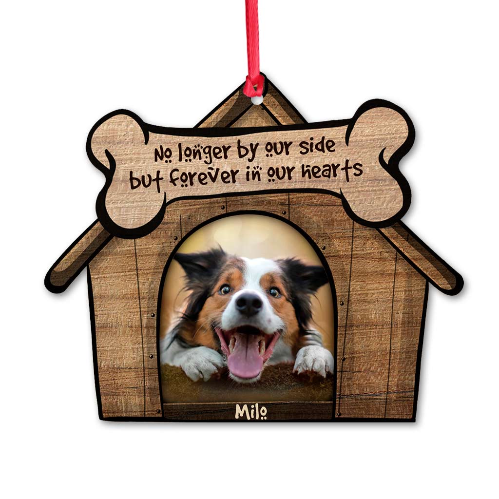 Ein Haus ist kein Zuhause – Personalisierter Weihnachtsschmuck in Hundeform (beidseitig bedruckt)