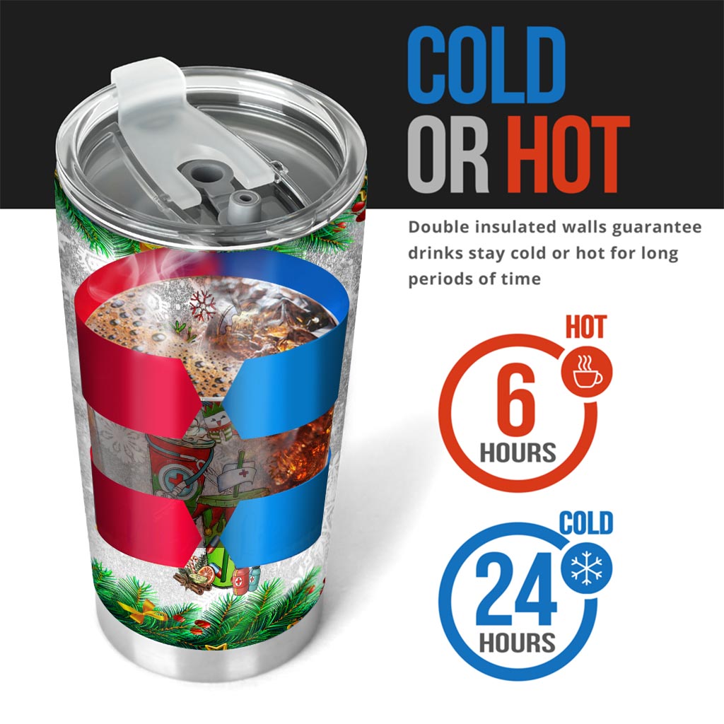 Frohe Weihnachten – personalisierter Krankenschwester-Trinkbecher