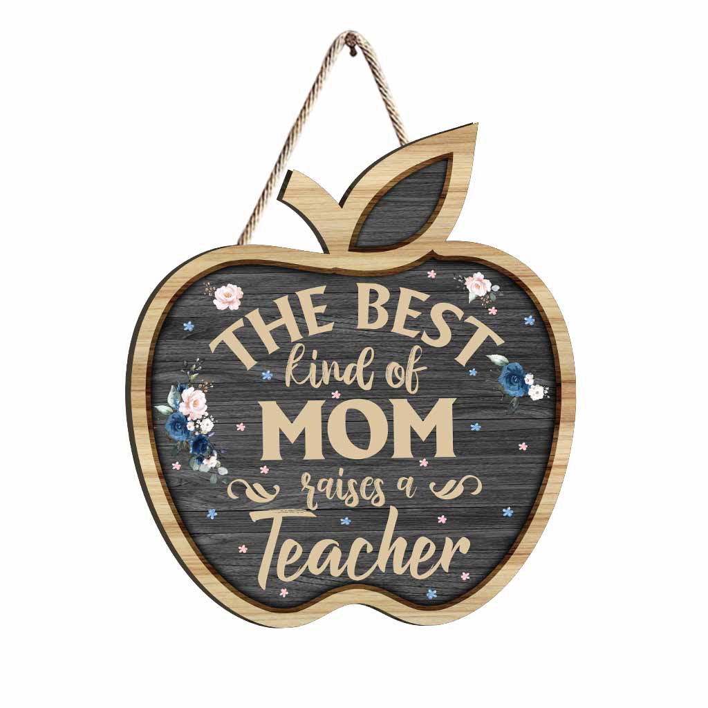 Die beste Mama aller Zeiten – Personalisiertes Muttertags-Holzschild für Lehrerinnen