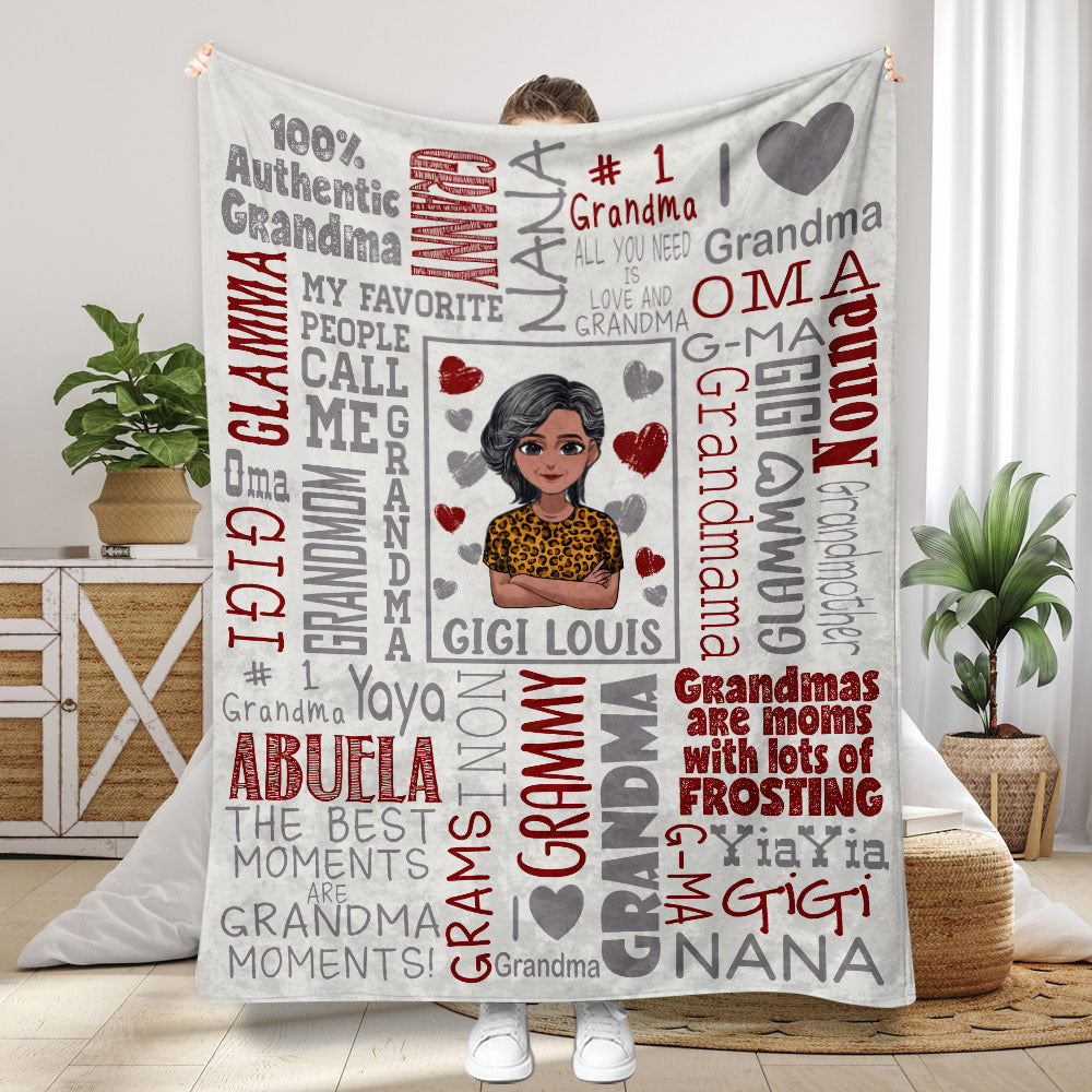 100 % authentische Oma-Geschenkidee – personalisierte Muttertagsdecke