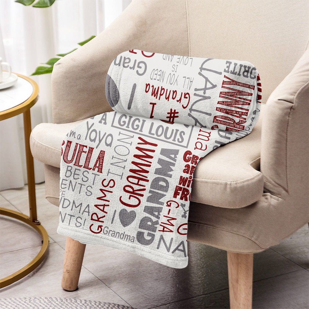100 % authentische Oma-Geschenkidee – personalisierte Muttertagsdecke