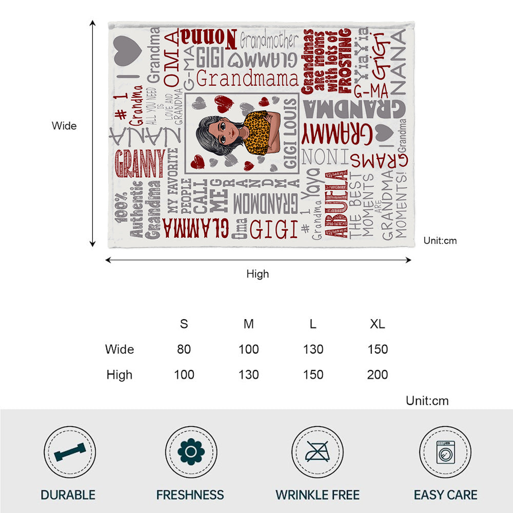 100 % authentische Oma-Geschenkidee – personalisierte Muttertagsdecke