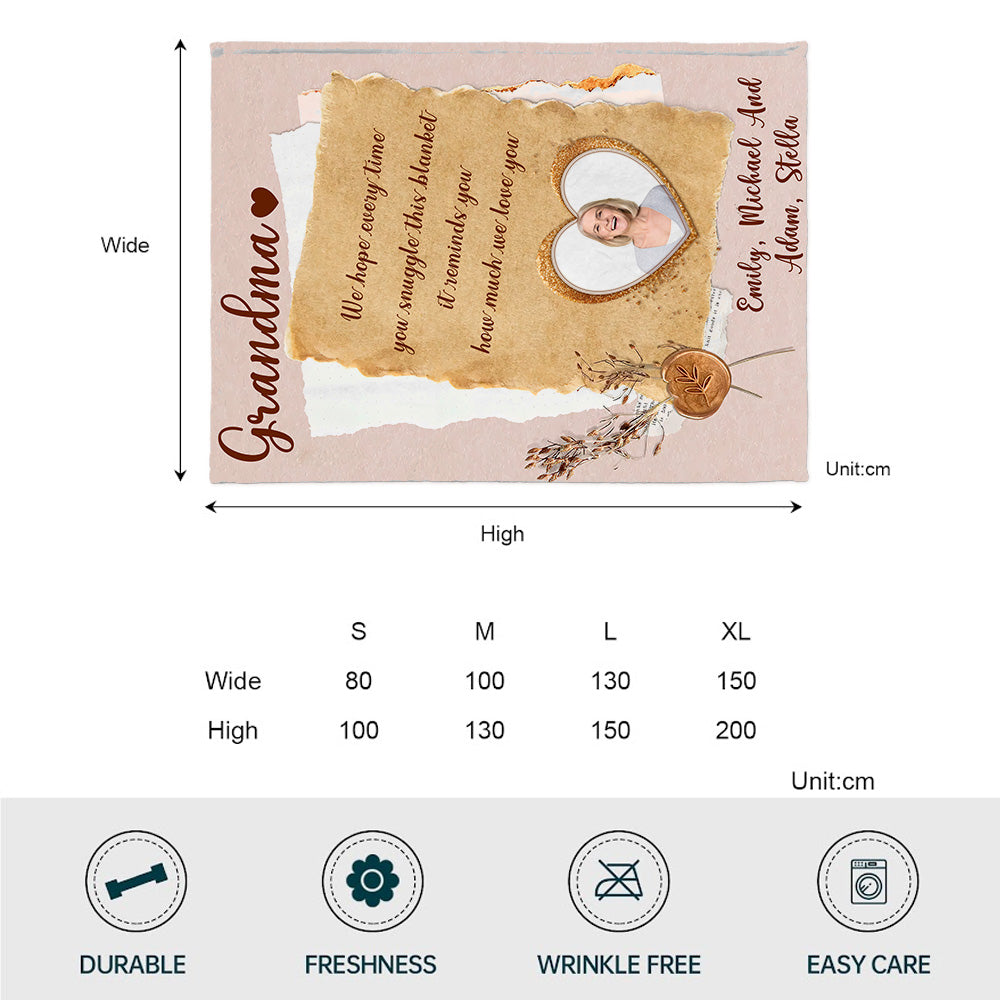 Oma Mama – Geschenk für Oma, Mama, Papa, Opa, Tante, Onkel, Schwester, Bruder, Ehemann, Ehefrau, Freundin – Personalisierte Decke