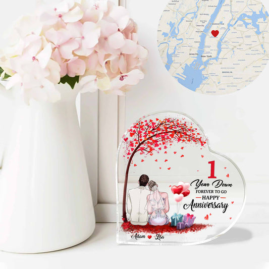 Für immer zusammen – Personalisierte Acrylplakette in individueller Form für Paare