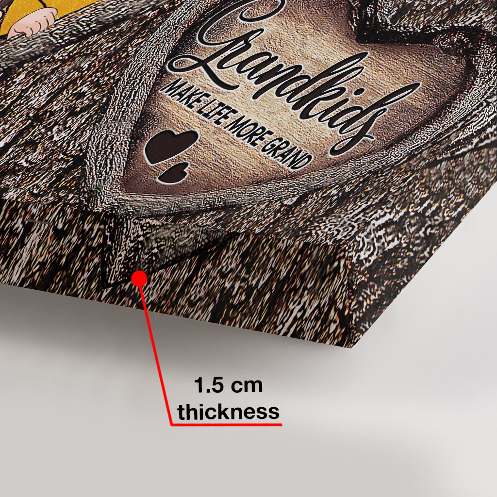 Grandkids Make Life More Grand - Personalized Grandma Canvas and Poster