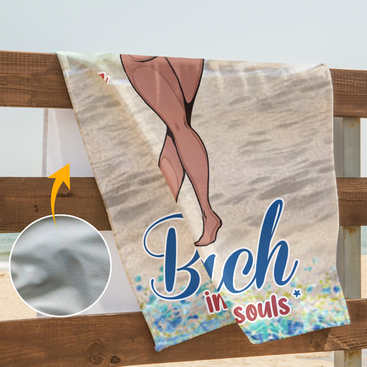 Sandy Toes Sun Kissed Nose – Geschenkidee für Meeresliebhaberinnen: Personalisiertes Strandtuch für Freundin, Schwester, Ehefrau, Mutter