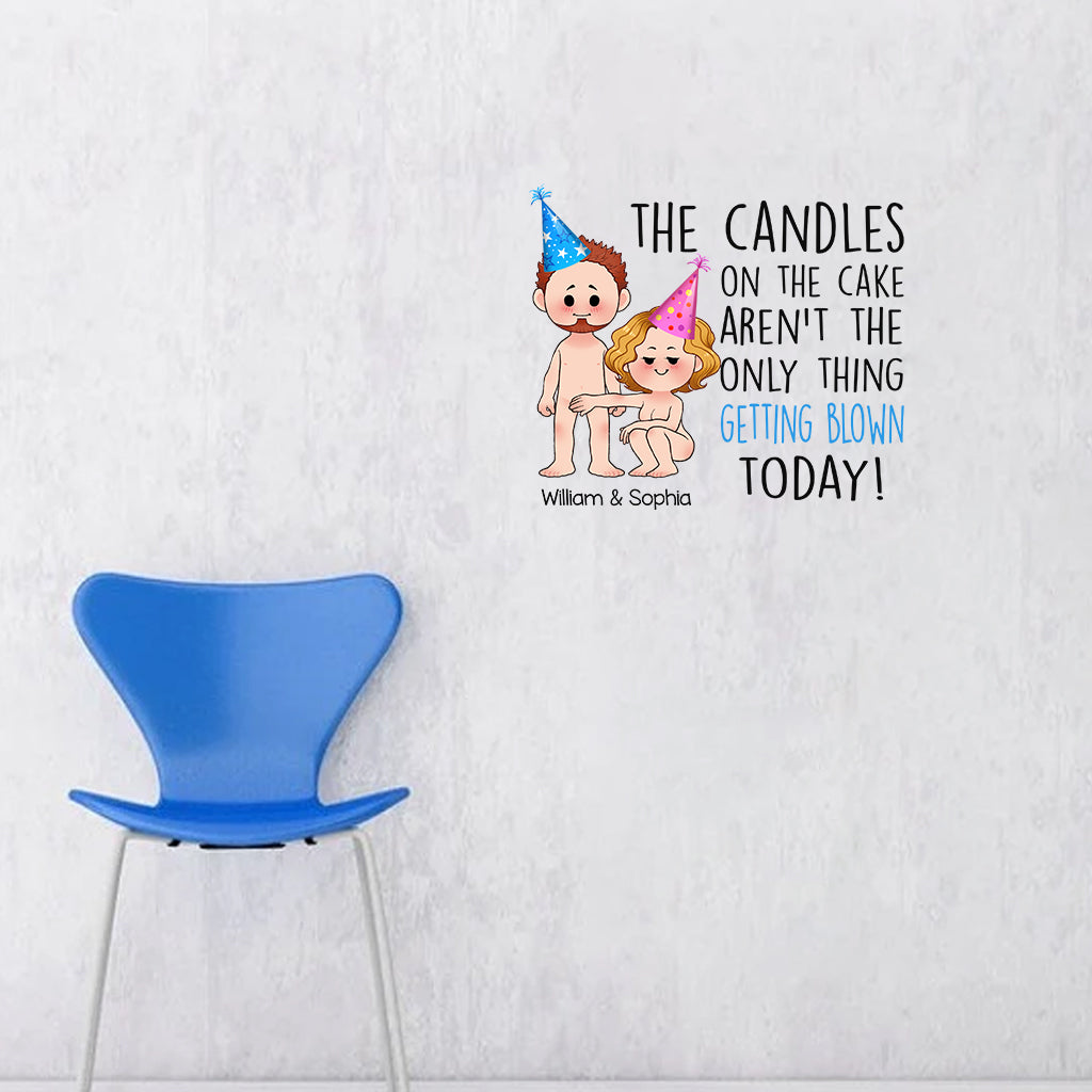 The Things Getting Blown Today - Personalized Couple Decal Full