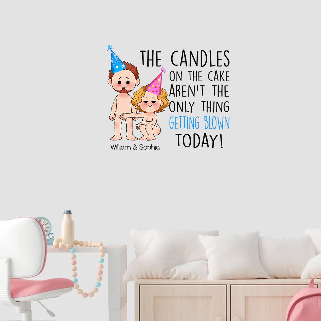 The Things Getting Blown Today - Personalized Couple Decal Full