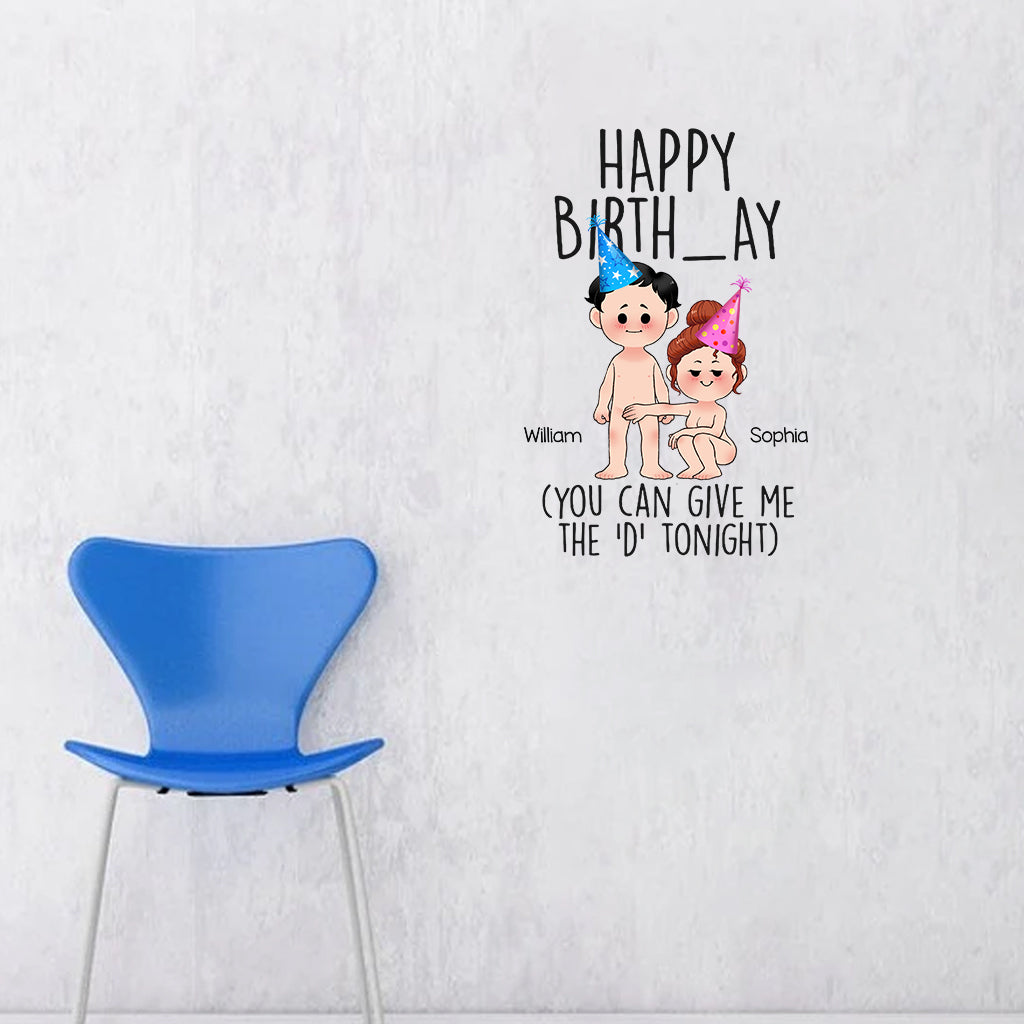 Happy Birth_ay - Personalized Couple Decal Full