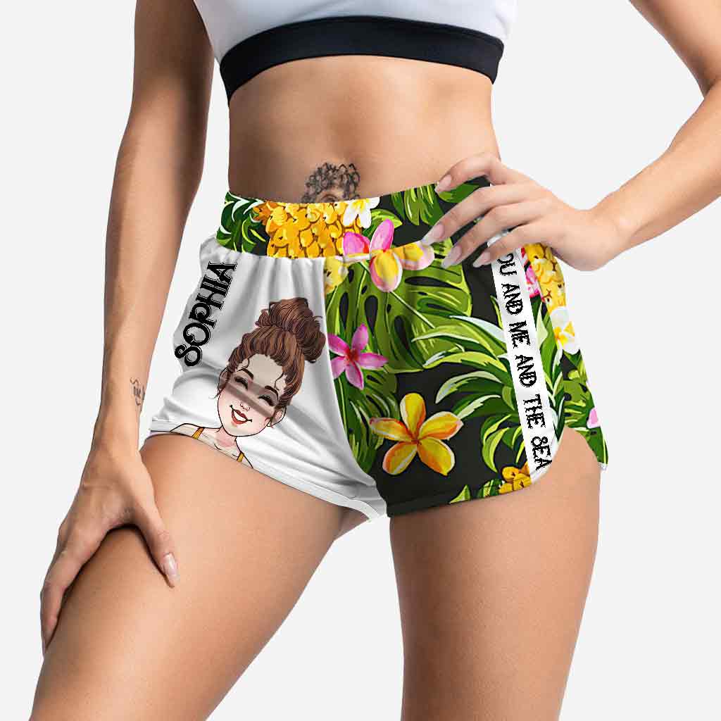You And Me And The Sea - Personalized Sea Lover Men Shorts and Women Shorts