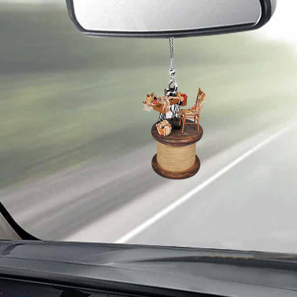 Zweiseitiger Autoanhänger „Love Sewing“