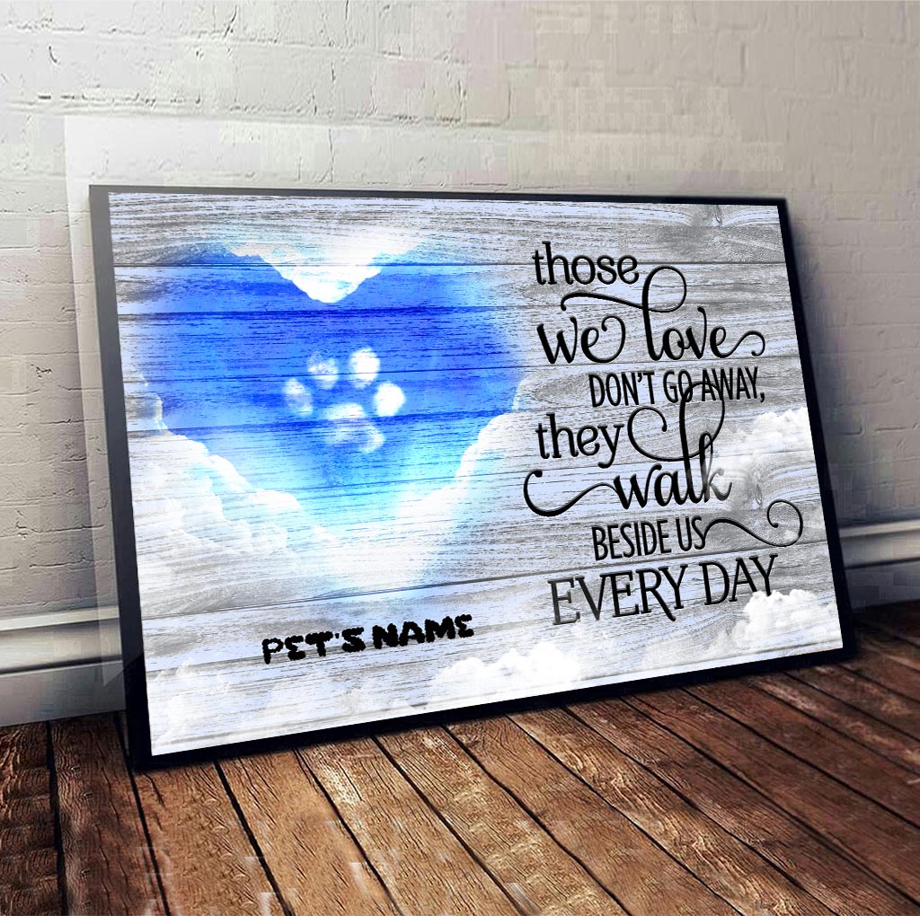 Diejenigen, die wir lieben, gehen nicht fort – Personalisiertes Hundeposter