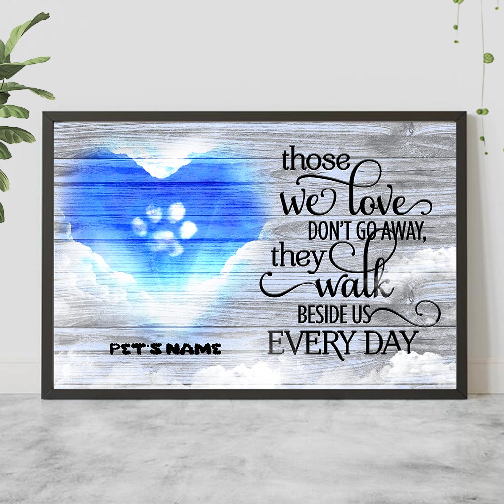 Diejenigen, die wir lieben, gehen nicht fort – Personalisiertes Hundeposter