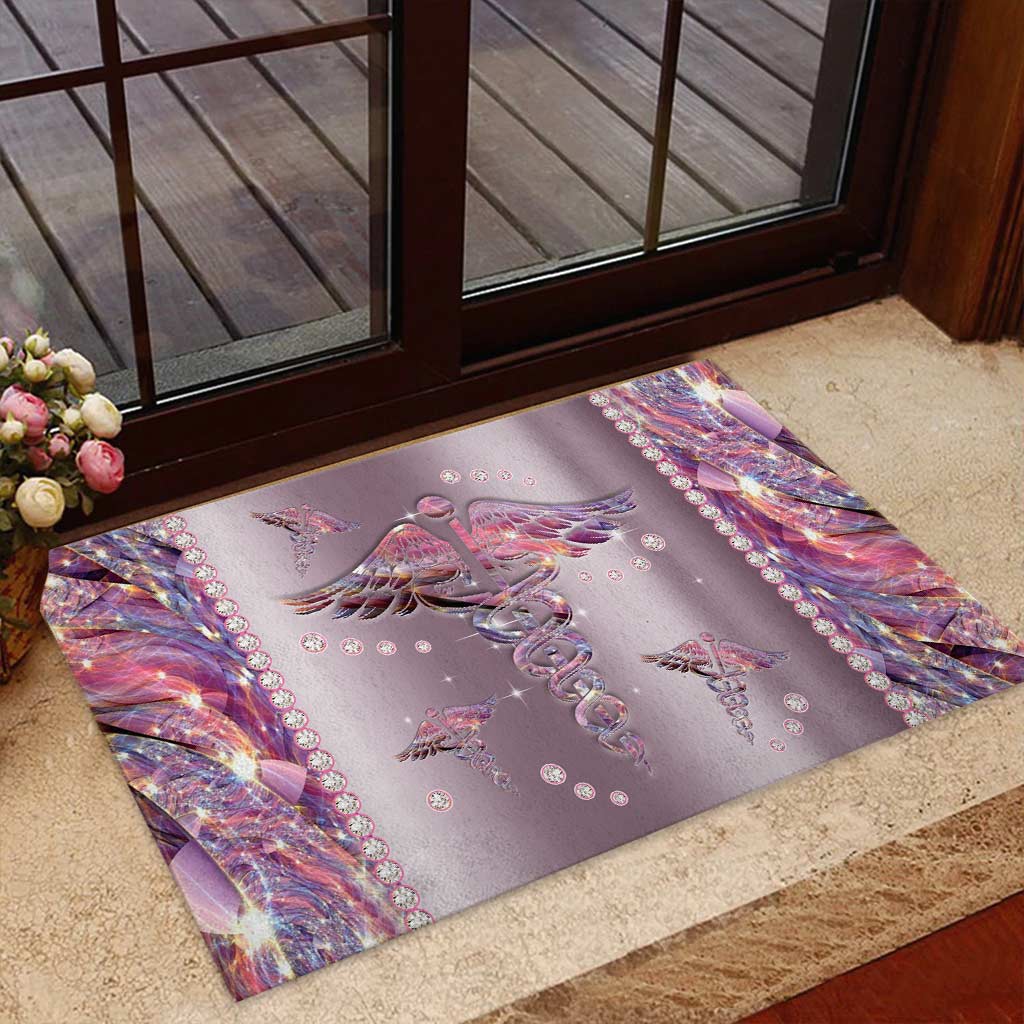 Fußmatte mit Metallmuster im Krankenschwestern-Design