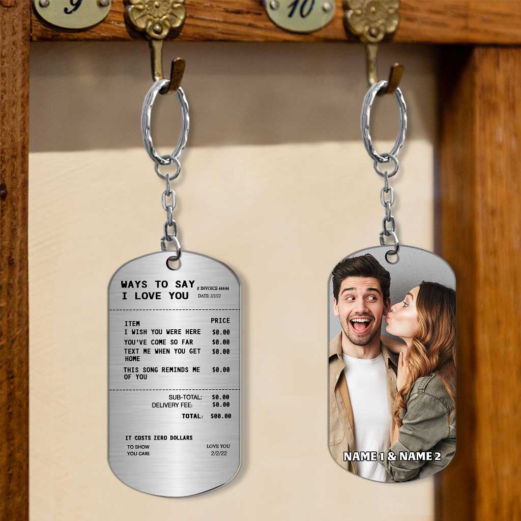 Eine schöne Art, „Ich liebe dich“ zu sagen – Personalisierter Edelstahl-Schlüsselanhänger für Paare
