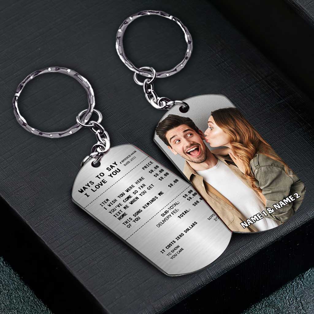Eine schöne Art, „Ich liebe dich“ zu sagen – Personalisierter Edelstahl-Schlüsselanhänger für Paare