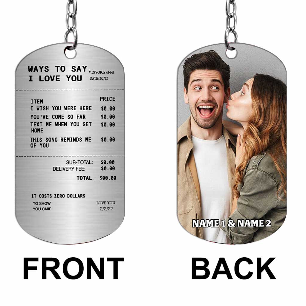 Eine schöne Art, „Ich liebe dich“ zu sagen – Personalisierter Edelstahl-Schlüsselanhänger für Paare
