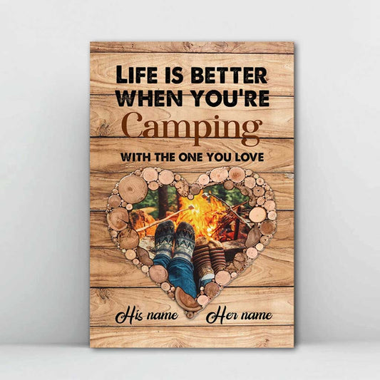 Ich bleibe bis zum Ende bei dir – Personalisiertes Poster für Camping-Pärchen