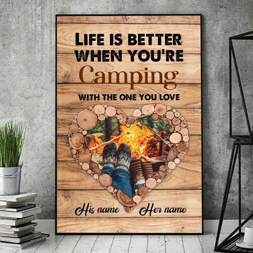 Ich bleibe bis zum Ende bei dir – Personalisiertes Poster für Camping-Pärchen