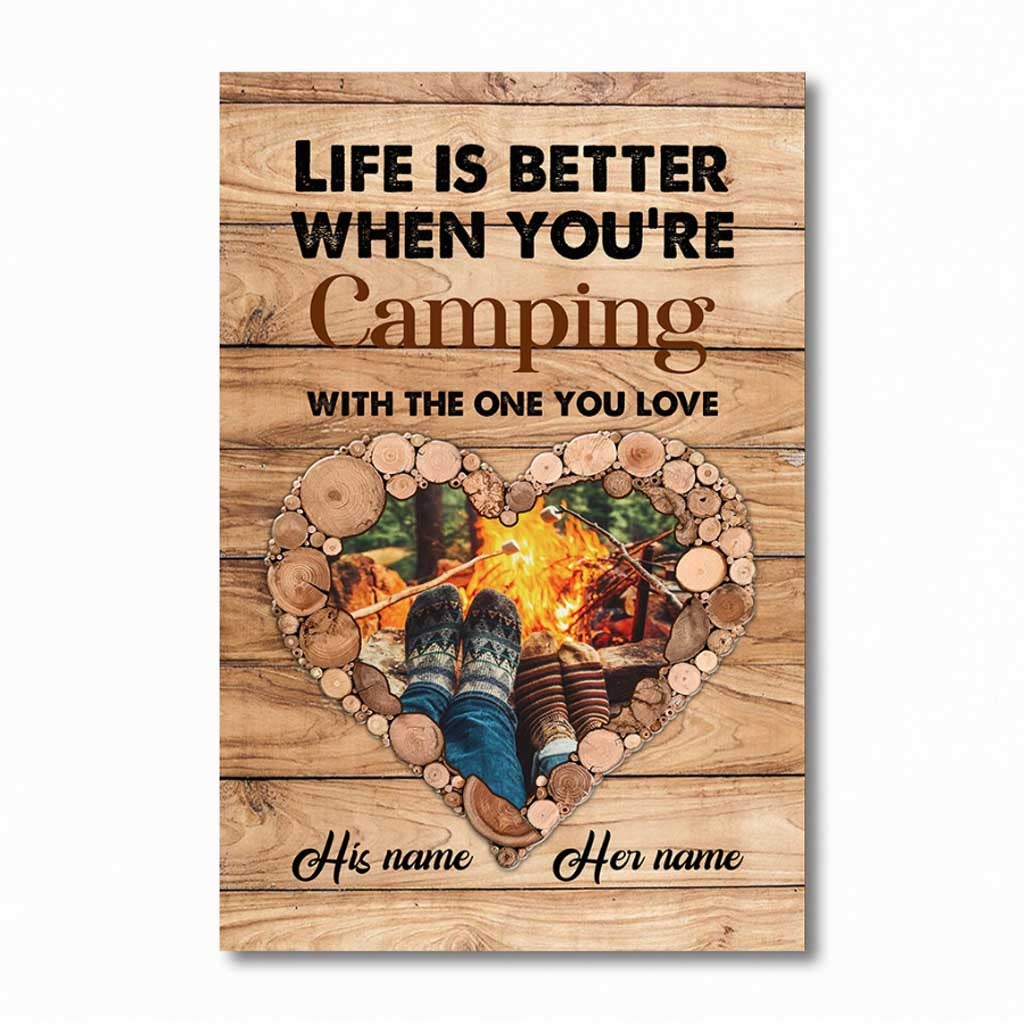 Ich bleibe bis zum Ende bei dir – Personalisiertes Poster für Camping-Pärchen