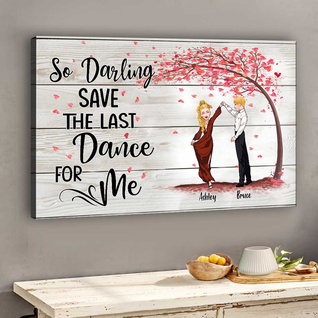 „Save The Last Dance For Me“ – Personalisierte Leinwand und Poster für Paare