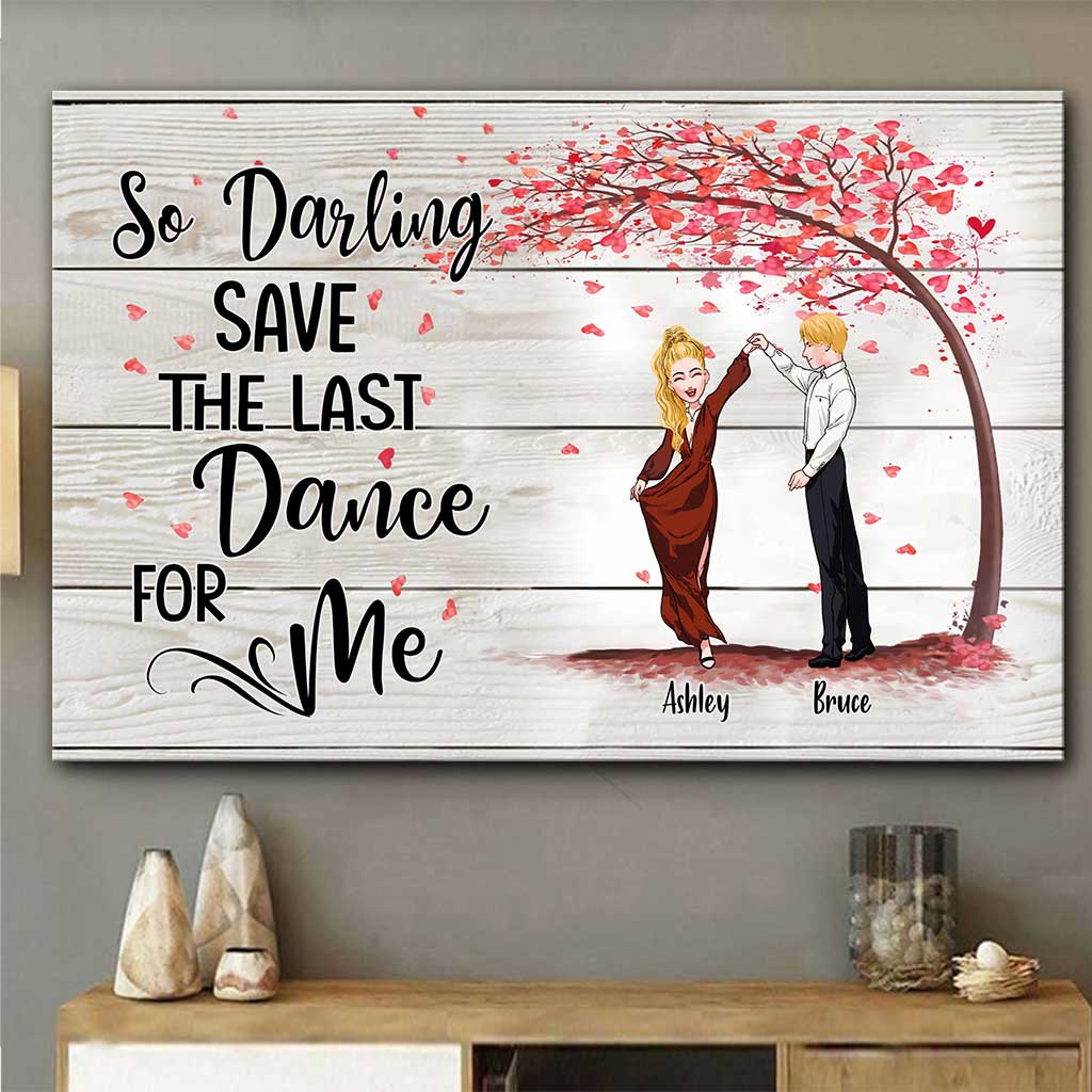„Save The Last Dance For Me“ – Personalisierte Leinwand und Poster für Paare